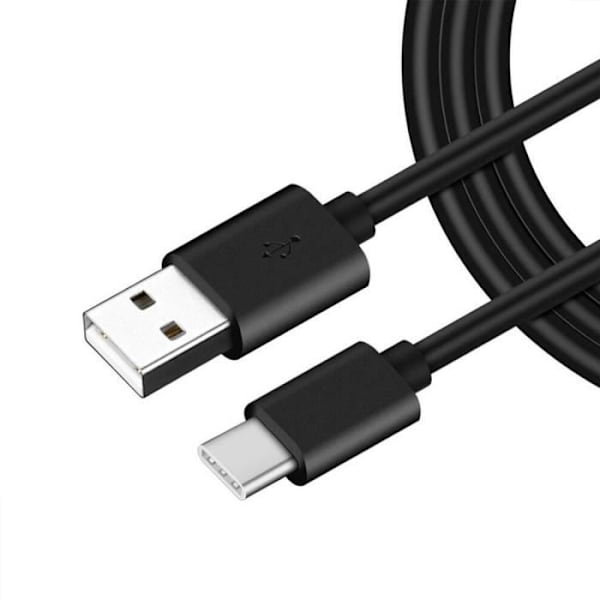 USB-C-kabel - E.F.ANSLUTNING - 2 meter - Kompatibel OPPO Reno 6, Find X5 - Laddning och synkronisering - Svart Svart