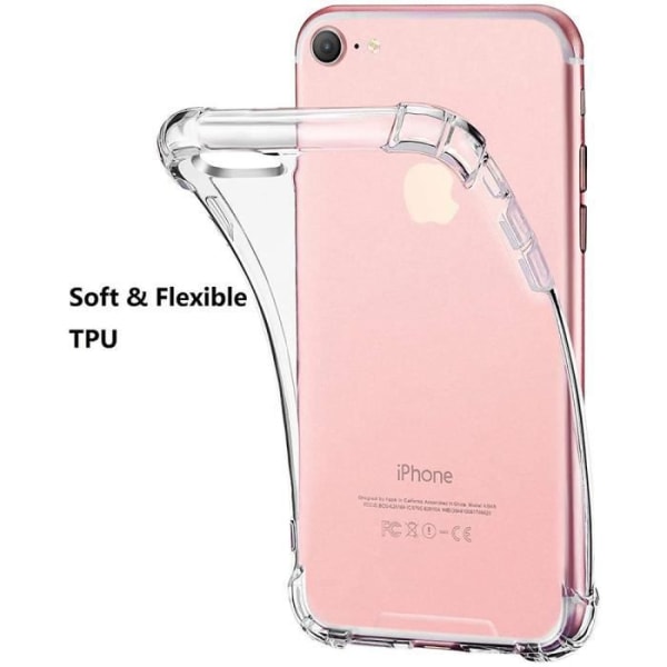 Cover til iPhone SE 2020, gennemsigtig gel silikone TPU blød bumper beskyttelsescover