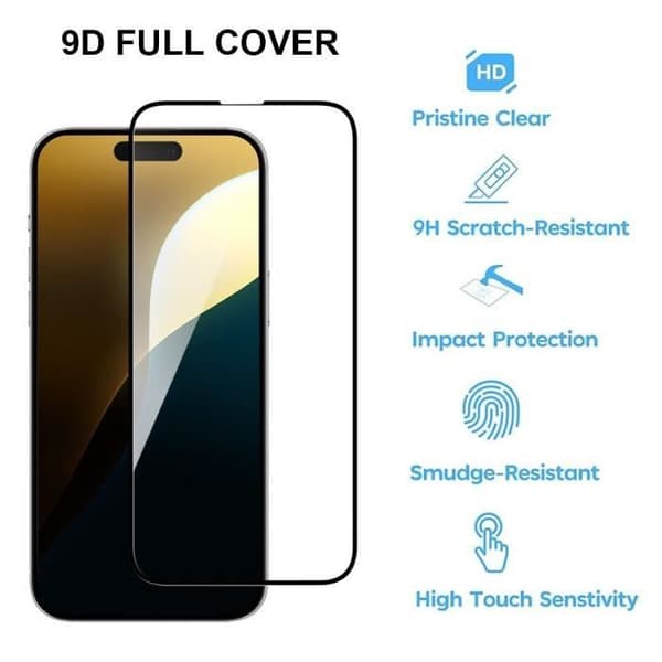 4 Skyddande Härdat Glas - för iPhone - 16 Pro Max - Stötresistent - Optimal Skydd Transparent