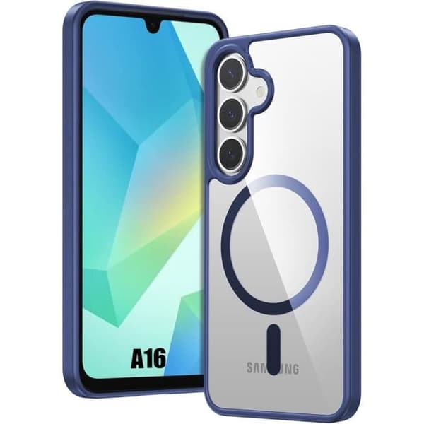 Skyddsskal - BOOLING - för Samsung Galaxy A16 5G - Hybride - Represistent - Stötabsorberande - Mörkblå marinblå