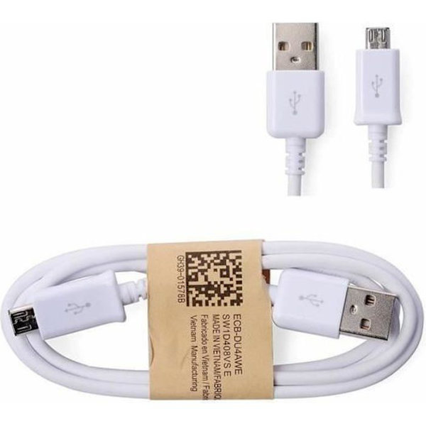 USB-kabel - VOLY - Galaxy S5/S6 - Micro USB - 100 cm - Vit Vit