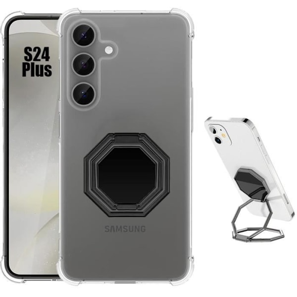 Fodral till Samsung Galaxy S24 Plus - S24+, Ultra Slim Silikon Stötsäker med Multi-Angle Rotation Stand