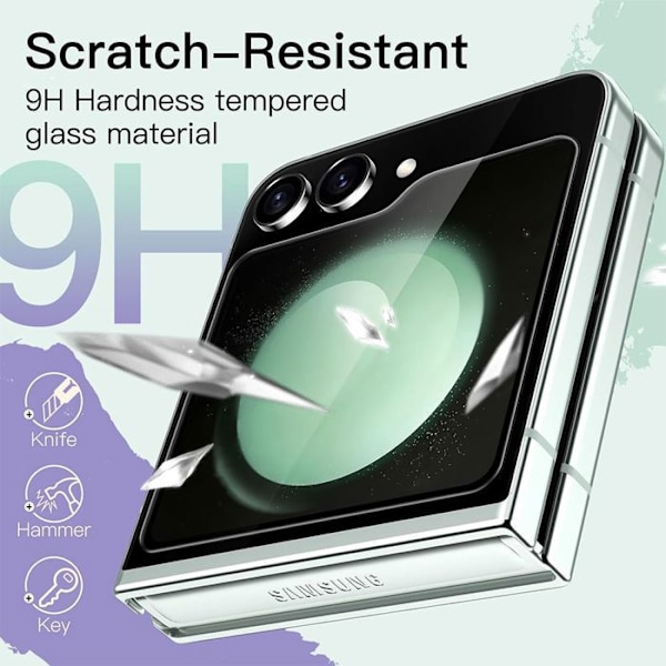 Härdat glas för Samsung Galaxy Z Flip 5/6 - BOOLING - Stötsäker 9H Transparent Paket med 2 Transparent