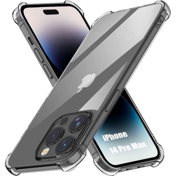Coque - BOOLING - för iPhone 14 Pro Max - Silikon - Stöttålig - Transparent - Mjuk Transparent