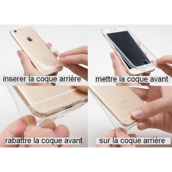 För Samsung Galaxy A50 SM-A505F 6,4": Silikonbakfodral 360° fullt skydd fram och bak - TRANSPARENT TRANSPARENT