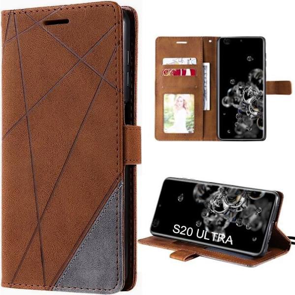Skyddsfodral till Samsung Galaxy S20 Ultra - BOOLING - Mönster - Brun kastanj