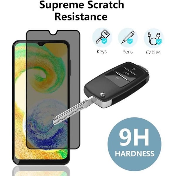 [2 stycken] Antispionhärdat glas för Samsung Galaxy A22 Stötsäkert skydd Svart