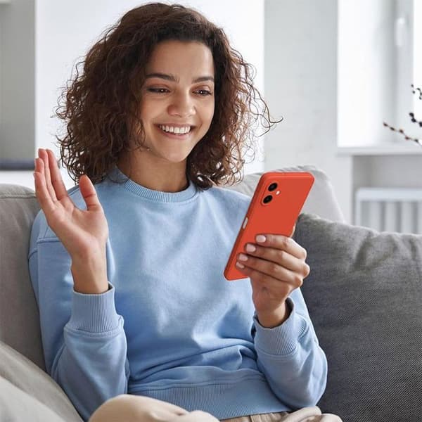 Skyddskal - BOOLING - för Samsung Galaxy A07 - Stöttålig flytande silikon, repfritt Orange Orange