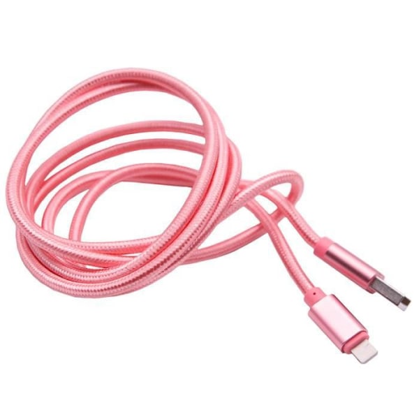 Rosa kabel kompatibel med IPHONE 11 5.8- 1m50 kabel i flätad nylon