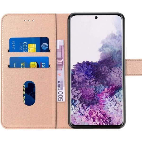 Skyddsfodral till Samsung S20 FE - PROSHOP - Rosa - Korthållare - Lädereffekt - 360 grader Rosa