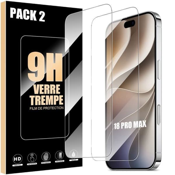 2 Härdat Glas för iPhone 18 Pro Max, Repbeständig 9H Stötsäker Transparent Transparent