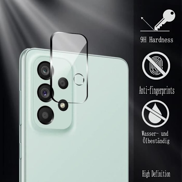2 härdade glasögon för bakkamera för Samsung Galaxy A33 5G Transparent