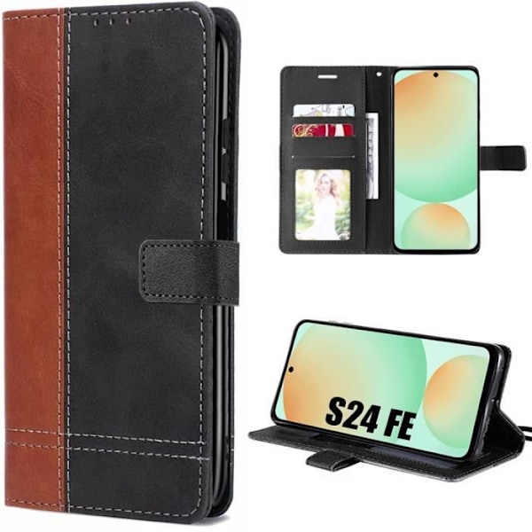 Fodral till Samsung Galaxy S24 FE (ej för S24) - Brun Anti-Scratch 360 graders skydd Tvåfärgad