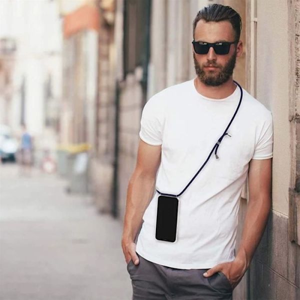 Crossbody-fodral för Samsung Galaxy A35 5G, skydd med justerbar axelrem, stötsäkert skydd, midnattsgrön