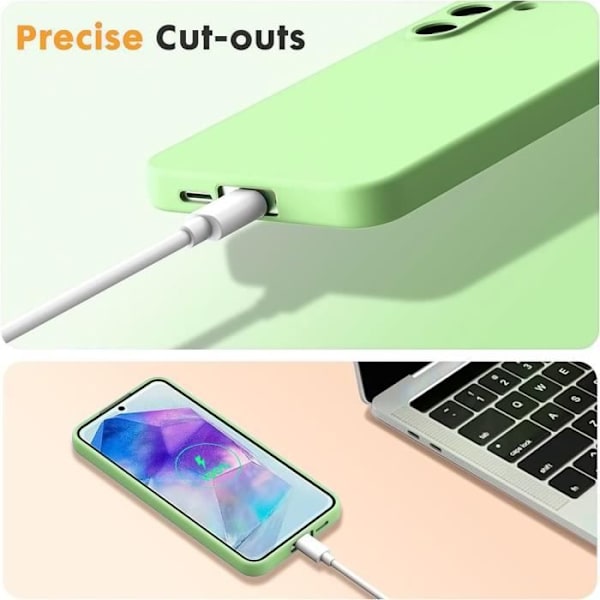Fodral till Samsung Galaxy A35 5G - tunt silikonskydd Stötsäkert Anti-Scratch Green