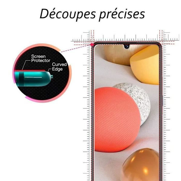 1 rött skyddsfodral + 2 härdade glasögon för Samsung Galaxy A12 med Stylus Toproduits®