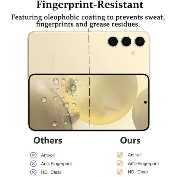 4 helhärdat glas för Samsung Galaxy S24, 9H Anti-Scratch Skärmskydd Transparent