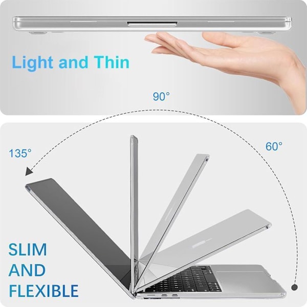Fodral för MacBook Air 15 Tum M4 M3 M2 2025 2024 2023, Lätt Hårdskydd Halkfri Blommönster Gul, Rosa