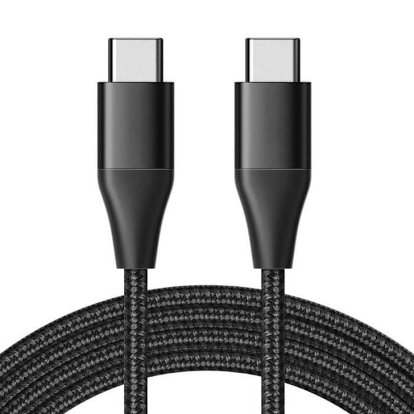 USB-C till USB-C Fast 3A-kabel för Google Pixel 8 - 8a - 8 Pro - 7 - 7a - 7 Pro - 6 - 6 Pro - 6a - Nylonflätad Svart 1M Svart