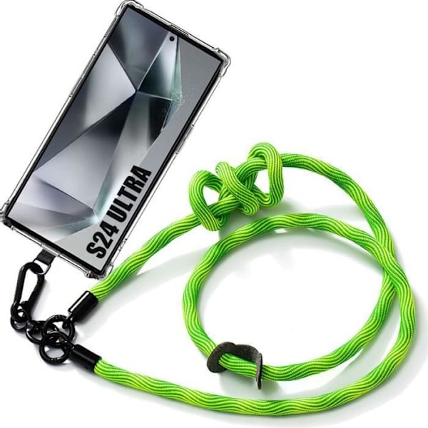 Skyddande skal - BOOLING - Samsung Galaxy S24 Ultra - Flexibelt - Silikon - Transparent Transparent, grön