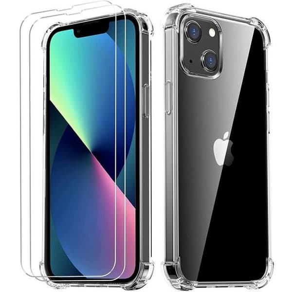 Coque - för iPhone - 13 - Stötsäker - Transparent - Ultra slim Transparent