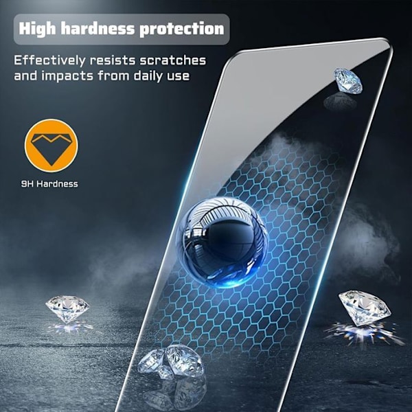 Lot-2 Helglas för iPhone 16e - Stöttålig skyddsglas med svart kant Transparent