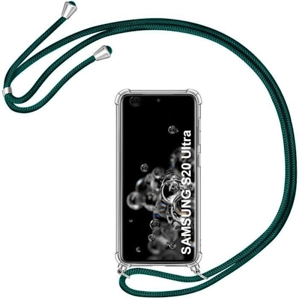 Skyddsskal - PROSHOP - Samsung Galaxy S20 Ultra - Mjuk - Transparent - Nattgrön Transparent-midnattsgrön