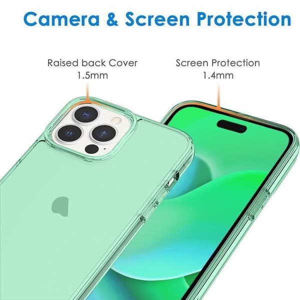 Coque - BOOLING - för iPhone 14 Pro Max - Flexibel - Ljusgrön - 2 Härdat glas Ljusgrön
