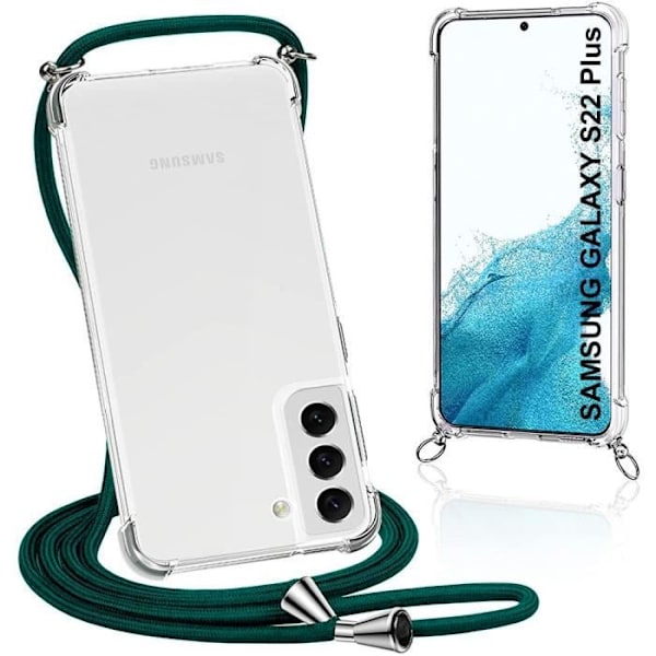 Mjukt skyddsfodral för Samsung Galaxy S22 Plus - PROSHOP - Midnattsgrön - Anti-Shock Transparent-midnattsgrön