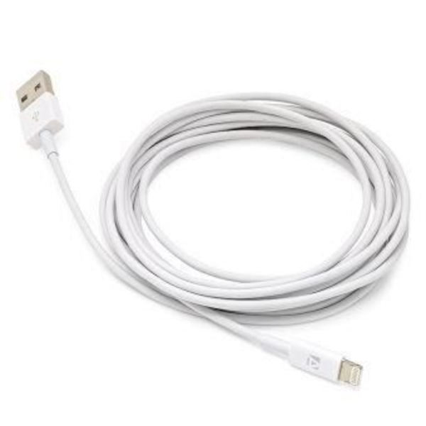 MasterStor 2m högkvalitativ dataladdningskabel med stor tjocklek för 6Plus, 6, 5s, 5c, 5 för iPad och iPod (Vit)