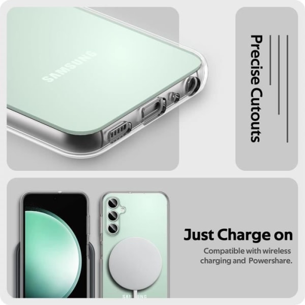 Transparent fodral till Samsung Galaxy S23 FE - Högtålig stötsäker silikon (ej för S23)