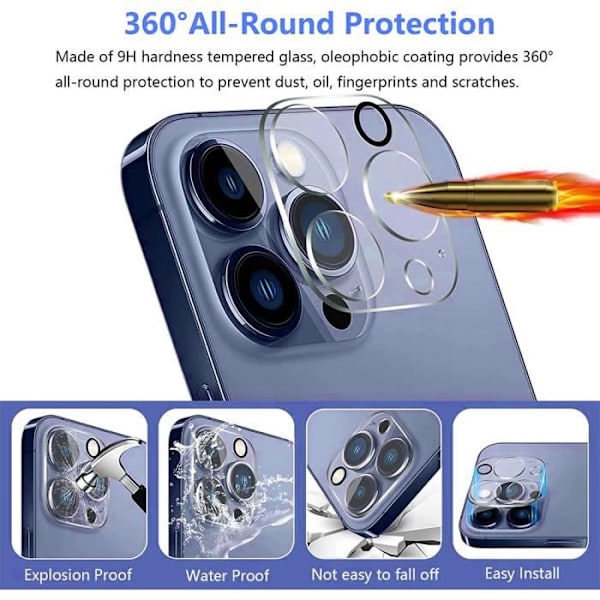 Skyddsglas - BOOLING - för iPhone 15 Pro - Härdat Glas - Stötresistent - 3-pack Transparent
