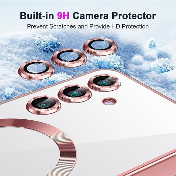 Skyddsfodral - BOOLING - för Samsung Galaxy A17 4G/5G - Rosa - Magnetiskt Ring - Skydd 9H Rosa