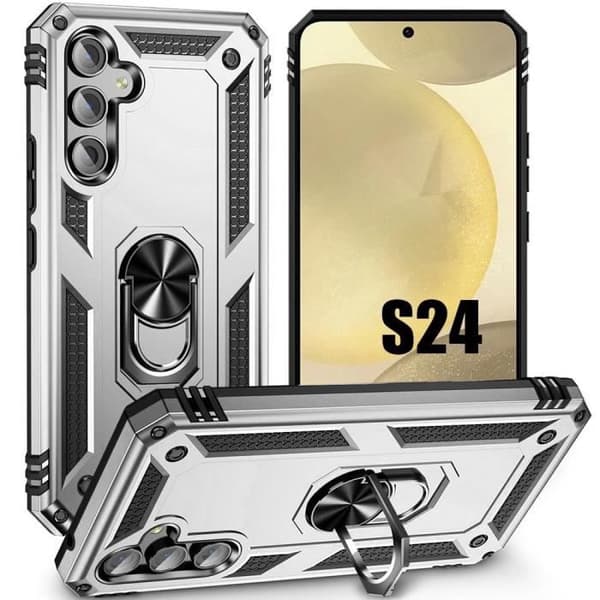 Skyddsskal - Booling - för Samsung Galaxy S24 - Silver - Stötabsorberande - Represistent Silver
