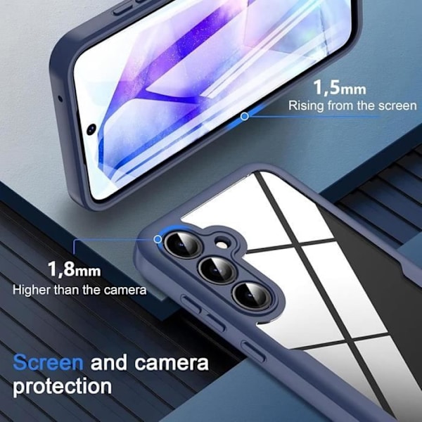 Helfodral till Samsung Galaxy S25 Ultra - 360° stötsäkert skydd - Marinblå