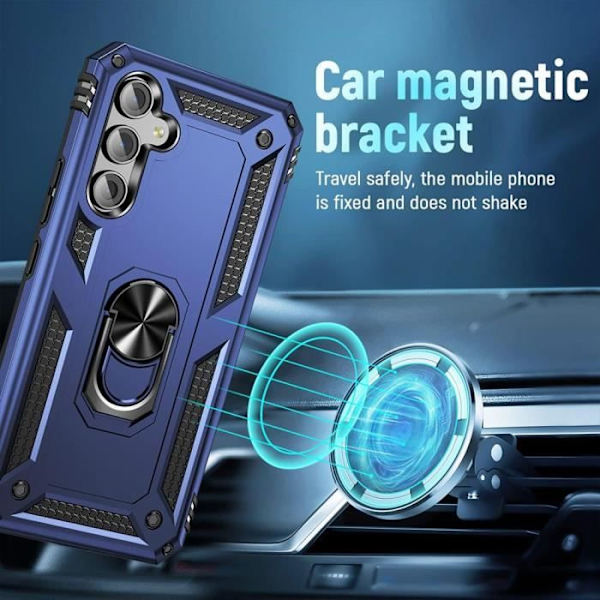 Fodral till Samsung Galaxy S24 Plus (S24+) Förstärkt skydd Stötsäkert Anti-Scratch - Marinblå
