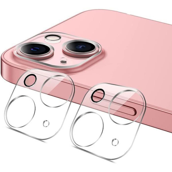 2 skärmhärdade glasögon och 2 bakre kameraskydd för iPhone 13 mini (5,4") Transparent