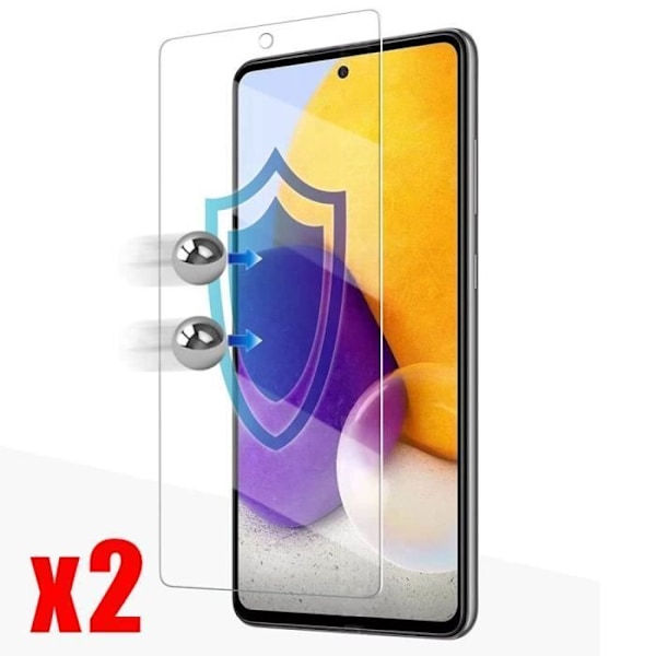 Härdat Glas - PROSHOP - för Samsung Galaxy A73 - Rep-Resistent - Hårdhet 9H - Paket med 2 Transparent