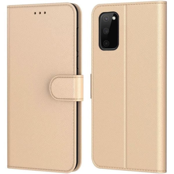 Fodral för Samsung S20 (6,5") Guld Enfärgad Anti-Shock plånbok Korthållare Mjukt lädereffekt