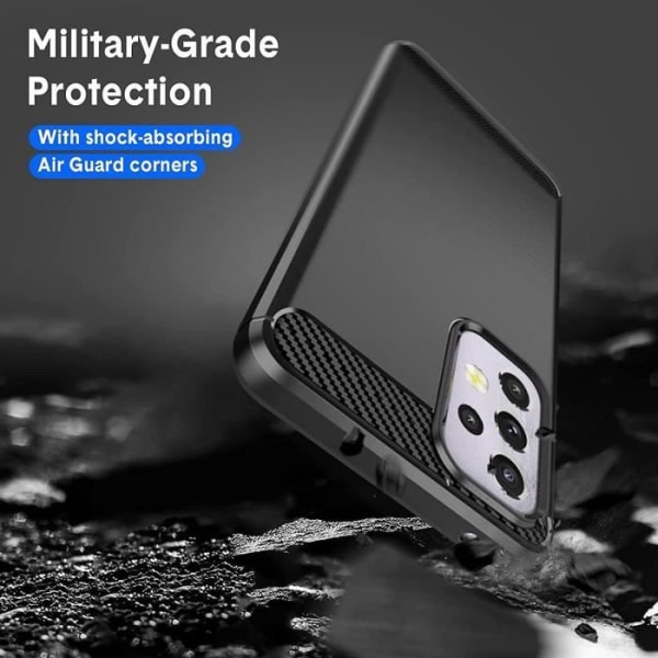 Fodral för Samsung A33 5G (6,5") High Resistance Line Pattern Steel Protection Black