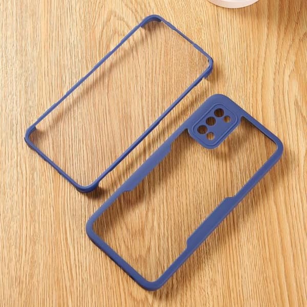Coque - BOOLING - för Samsung A02S - Mörkblå - Styv - 360° Skydd Anti-Rip. marinblå