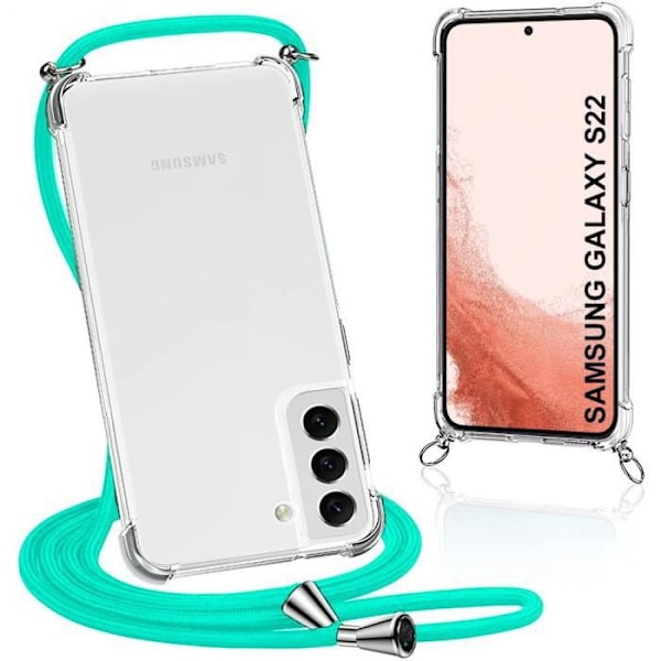 Skyddsskal - PROSHOP - Samsung Galaxy S22 - Mjukt - Transparent-Grön - Microdot Transparent-Grön