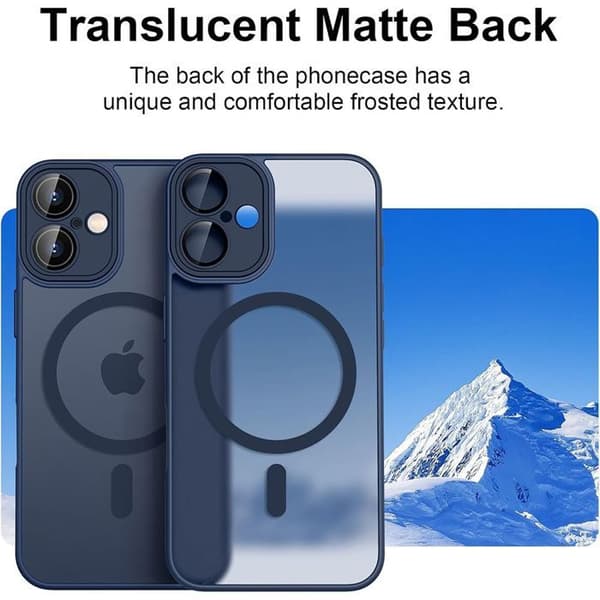 Skyddshölje - BOOLING - för iPhone 17 Pro - Stötsäker - Med Magnetring - 2 Härdade Glas marinblå