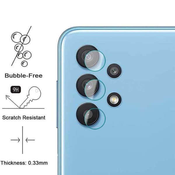 Skyddsglas för kamera - BOOLING - Kompatibel med Samsung Galaxy A32 - Härdat glas - Transparent - 2-pack Transparent