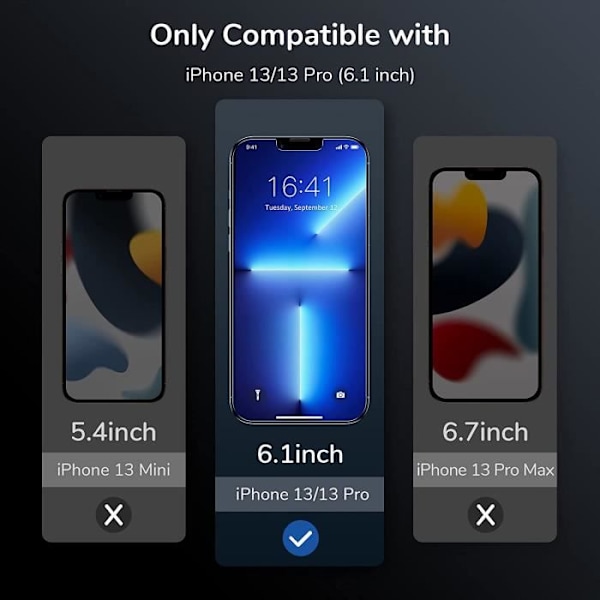 Skärmskydd - Advansia - iPhone 13 Pro - 9H härdat glas - Reptåligt - Högklassigt skydd