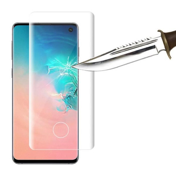Vcomp - För Samsung Galaxy S10 6,1" SM-G973F: Paket med 3 Böjda Kanter härdat glasfilmer Resistant