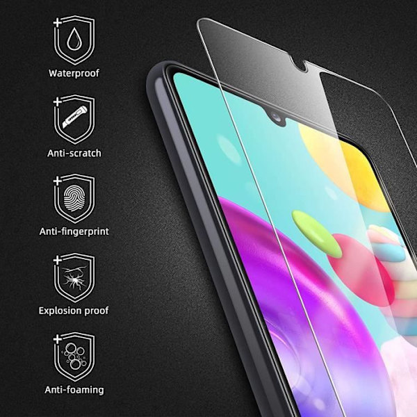 [3 delar] härdat glas för Samsung Galaxy A41,[ 9H hårdhet] skärmskydd för Galaxy A41 härdat glas med service