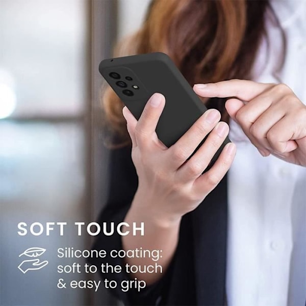 Skyddsfodral för Samsung Galaxy A33 5G - BOOLING - Flytande silikon - Stötsäker - Smal - Svart Svart