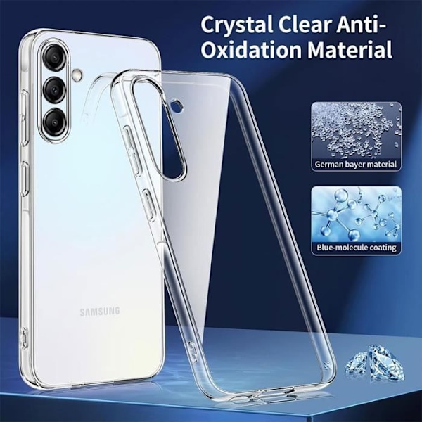 Skyddsskal - BOOLING - Samsung Galaxy A55 5G - Mjuk silikon - Ultra transparent - 2 härdade glas Transparent