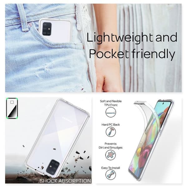 Coque - NALIA - Galaxy A71 - Full Protection - Transparent - Flexible Transparent